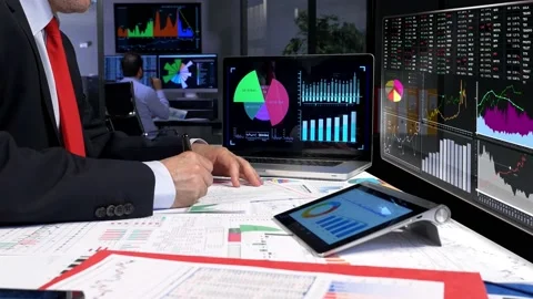 Financial Office  Stock Footage 202132037