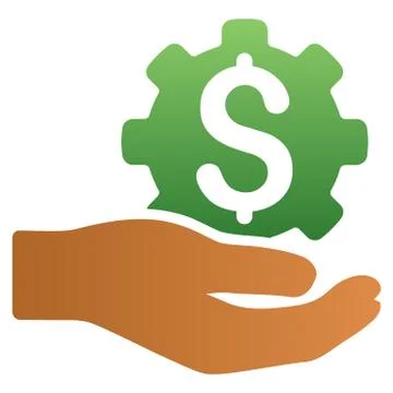 Financial Optimization Service Gradient Vector Icon Illustrazione stock