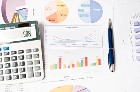 Financial paper Foto stock
