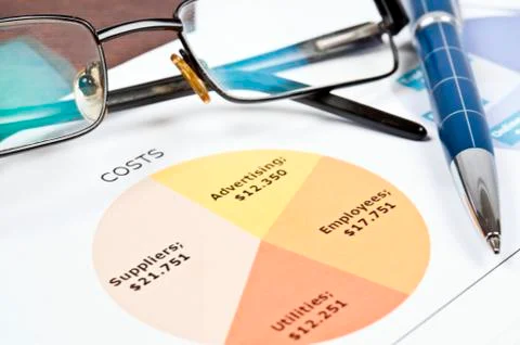 Financial paper Foto stock