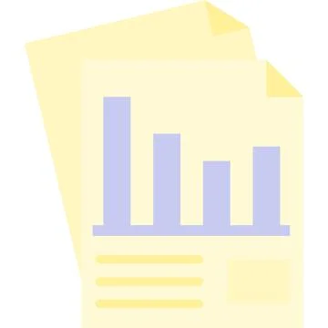 Financial paper report vector analysis flat icon Stock Illustration