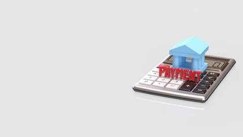 Financial Payment Calculation Banking Concept 3d render. Stock Illustration