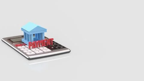 Financial Payment Calculation Banking Concept 3d render. Stock Illustration