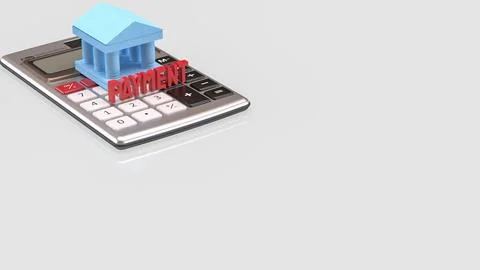 Financial Payment Calculation Banking Concept 3d render. Stock Illustration