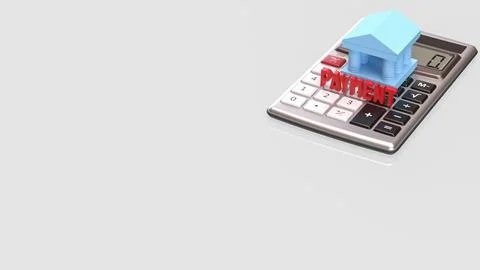 Financial Payment Calculation Banking Concept 3d render. Stock Illustration