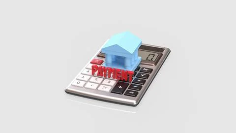 Financial Payment Calculation Banking Concept 3d render. Stock Illustration