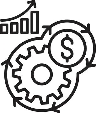 Financial perspective icon vector Stock Illustration