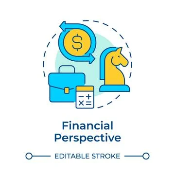 Financial perspective multi color concept icon 스톡 일러스트