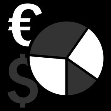 Financial Pie Chart Flat Vector Icon Stock Illustration