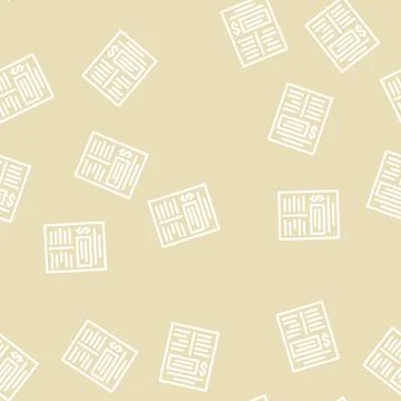 Financial plan document line vector seamless pattern Stockillustratie