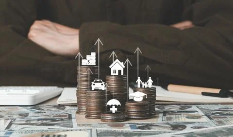 Financial planning concept Stock Photos