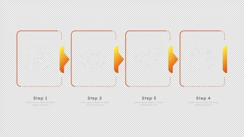 Financial planning frameworks infographic 4 steps template animation Stock Footage 335745530