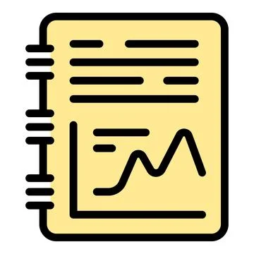 Financial planning graph icon vector flat Stock Illustration