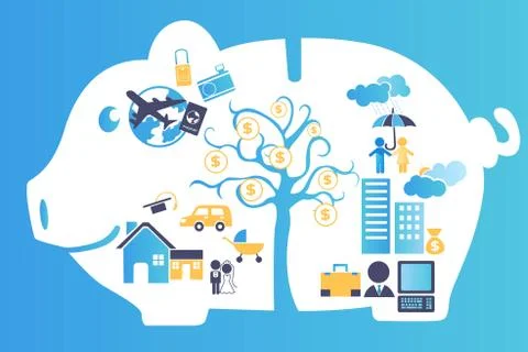 Financial planning Stock Illustration