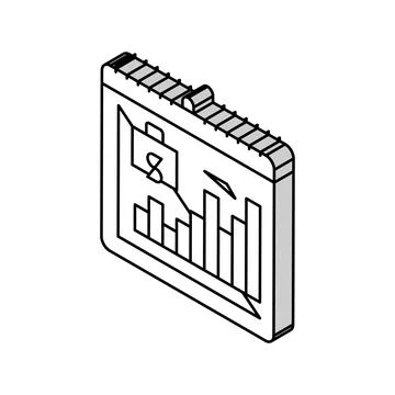 Financial planning isometric icon vector illustration Stock Illustration