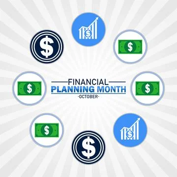Financial Planning Month Illustrazione stock