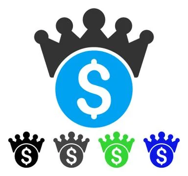 Financial Power Flat Icon Stock Illustration