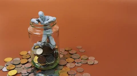 Financial Problem Concept. People Having Financial Problem. Stock Photos