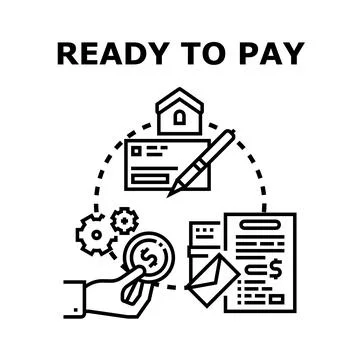 Financial process loop for home payment concept 스톡 일러스트