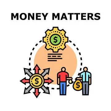 Financial process management, distribution, and wealth transfers Stock Illustration