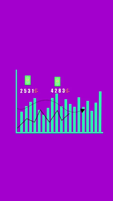 Financial progress animation vertical video. Stock market statistics and ec.. Stock Footage 321628508
