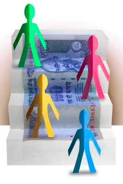 Financial progress concept Illustrazione stock
