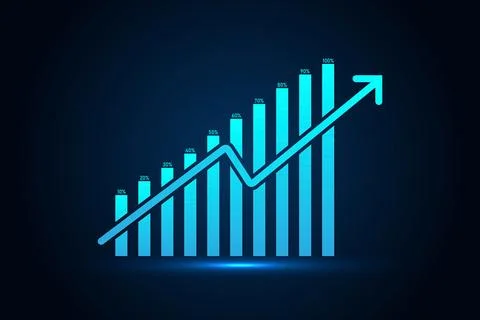 Financial progress Illustrazione stock