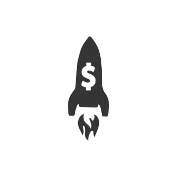 Financial Project Launch Icon Stock Illustration