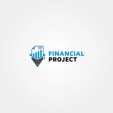 Financial project vector logo design template Idea and inspiration Stock Illustration
