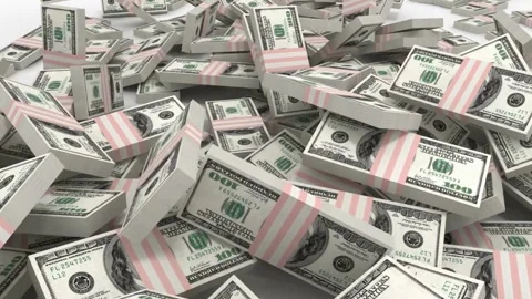 Financial Prosperity Stacks of 100 US Dollar Bills for Wealth Visualization Video stock 306394220