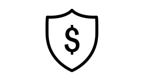 Financial protection shield Stock Illustration
