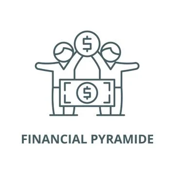 Financial pyramide vector line icon, linear concept, outline sign, symbol Stock Illustration