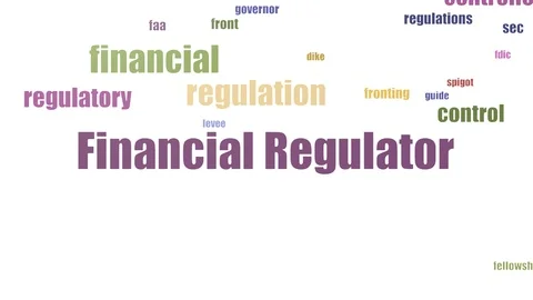 Financial Regulator Tag Cloud Animated Isolated On White Stock Footage 103558080