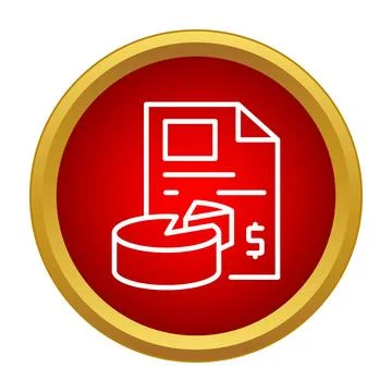 Financial report analysis showing data and money statistics Stock Illustration