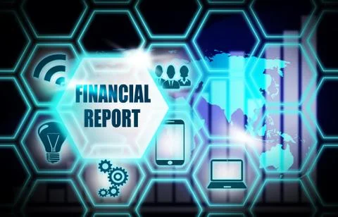 Financial Report ,background model concept Business Internet ,Innovation Stock Illustration