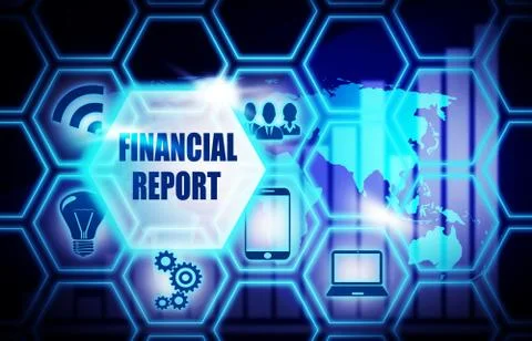 Financial Report ,background model concept Business Internet ,Innovation Stock Illustration