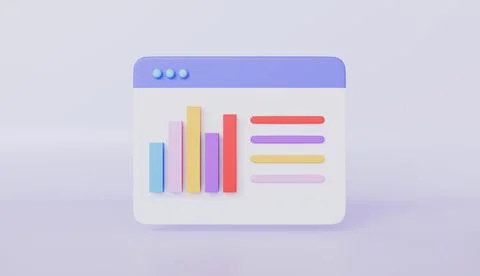 Financial report chart, data analysis and web development, Sales increase Illustrazione stock