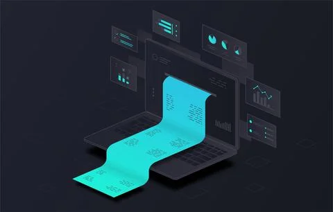 Financial report concept Stock Illustration