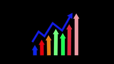 Financial Report Dashboard Animation with Positive Market Performance Stock Footage 337009170