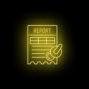 Financial report document accounting with glowing neon effect イラスト素材
