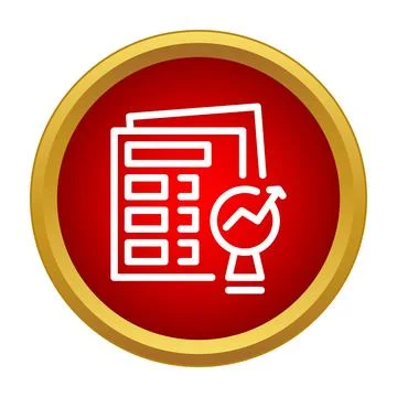 Financial report document analyzing business data growth Illustrazione stock