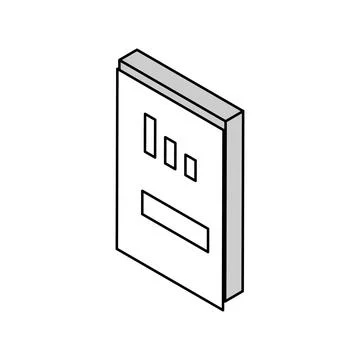 Financial report document with chart isometric icon vector illustration Stock Illustration