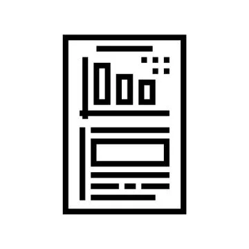 Financial report document with chart line icon vector illustration Illustrazione stock