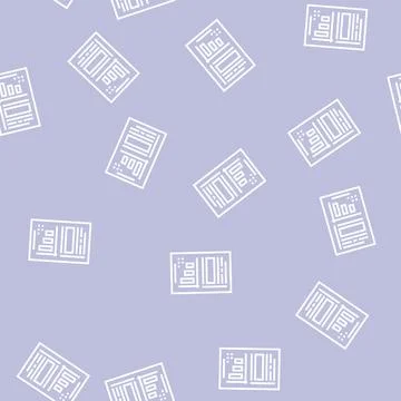 Financial report document with chart line seamless pattern Stock Illustration