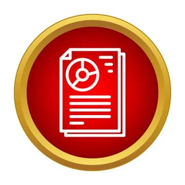 Financial report document icon analyzing data Stock Illustration
