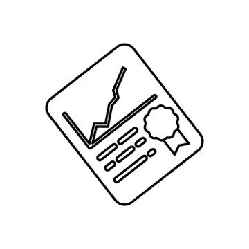 Financial report document Stock Illustration