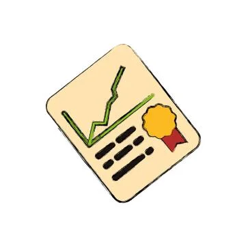 Financial report document Stock Illustration