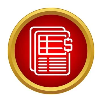 Financial report document showing billing money statement icon Stock Illustration