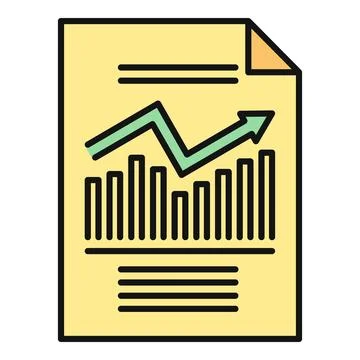 Financial report document showing data analysis and growth 스톡 일러스트