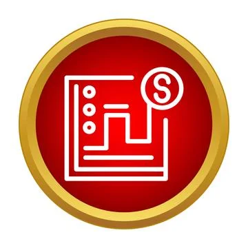 Financial report document showing sales analysis data Stock Illustration